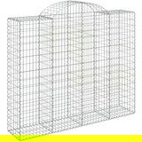  Lučne gabionske košare 2 kom 200x50x160/180cm pocinčano željezo | shoptok.hr