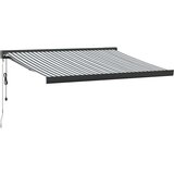 vidaXL Zložljiva tenda antracit in bela 3x2,5 m blago in aluminij | Shoptok.si