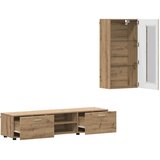  Set TV komoda FLORIN 3 pcs Umjetnički hrast Konstruirano drvo | shoptok.hr