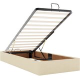  Otomanski okvir kreveta bez madraca krem 90x190 cm od tkanine | Eponuda.com