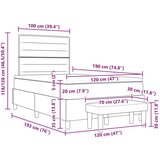  Box Spring Postelja z vzmetnico in klopjo Modra 120x190 cm Tkanina, (22080931) | Shoptok.si