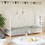 Maison Chic Otroški posteljni okvir - Otroški ležaj bel 80x200 cm trdna borovina-J2721, (21794196) | Shoptok.si