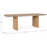 BIZZOTTO Blagovaonski stol u dekoru hrasta 100x240 cm Odelia – | shoptok.hr