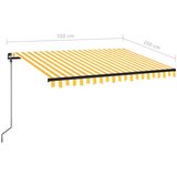 Tenda na ručno uvlačenje s LED svjetlom 350x250 cm žuto-bijela | Eponuda.com