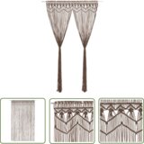  The Living Store Zavesa makrame taupe 140x240 cm bombaž - Zavesa, (21744262) | Shoptok.si