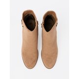 Shelvt Stylish ankle boots in a shade of light brown with gold detail | Shoptok.si