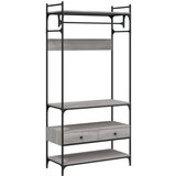  Omara s predali siva sonoma 89x39x184,5 cm konstruiran les | Shoptok.si