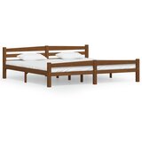 The Living Store Posteljni okvir medeno rjav iz trdne borovine 200x200 cm - Posteljni Okvir, (21525095) | Shoptok.si