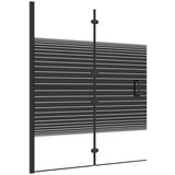 vidaXL Zložljiva tuš kabina ESG 120x140 cm črna | Shoptok.si