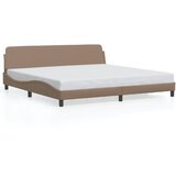 Maison Chic Posteljni Okvir - Dvoposteljna postelja z vzglavjem kapučino 200x200 cm umetno usnje, (22080389) | Shoptok.si