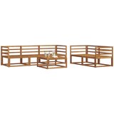  Set vanjskih sofa 6 pcs Prirodna Čvrsto drvo akacije | Eponuda.com