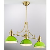 Jupiter 2074 - Luster na šipci PLATINO 3xE27/15W/230V zelena/zlatna | Eponuda.com