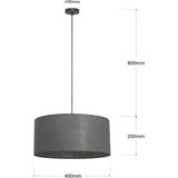  Visilica na sajli ALBA 1xE27/15W/230V pr. 40 cm siv | Eponuda.com