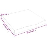  Zidna polica 60x60x(2-6) cm neobrađena masivna hrastovina | shoptok.hr