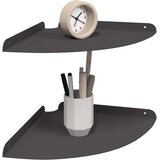  Kotna lebdeča polica s polico 2 pcs Črna 30 x 30 x 2 cm, (5000200410) | Shoptok.si