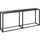 Maison Chic konzolna miza - miza ob steni črna 180x35x75,5 cm kaljeno steklo, (21786470) | Shoptok.si