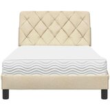  Krevet s madracem krem 100 x 200 cm od tkanine | shoptok.hr