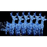  Božićni sobovi i saonice 320 LED žarulja akrilni | shoptok.hr