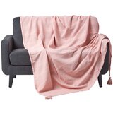HOMESCAPES Bombažna odeja Rajput Ribbed Pink, 150x200 cm, (20749817) Cene