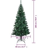  Umjetno božićno drvce s obojenim vrhovima zeleno 180 cm PVC | shoptok.hr
