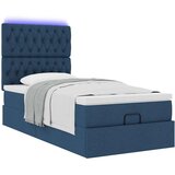  Otomanski krevet s madracem i LED plavi 100x200 cm tkanine | shoptok.hr