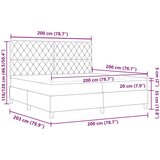 vidaXL uzglavlje s madracem tamnoplavo 200x200 cm baršun | shoptok.hr