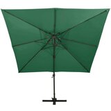  Konzolni suncobran s dvostrukim vrhom 300 x 300 cm zeleni | shoptok.hr