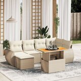 vidaXL 7-dijelni set vrtnih sofa od poliratana s jastucima bež | shoptok.hr