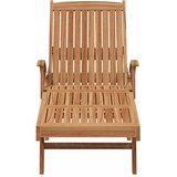  Ležaljka za sunčanje s jastukom 2 pcs Smeđa Čvrsto teak drvo | shoptok.hr