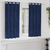 vidaXL zavese Temno modra Poliester 140 x 175 cm Dekorativni vložki Cene