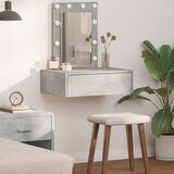 vidaXL betonsko sivo les srednja ogledalo toaletna miza pravokotna | Shoptok.si