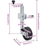 vidaXL Podporno kolo za prikolico 60 mm 2 podporna droga in 3 objemke | Shoptok.si