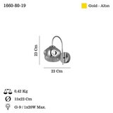 Opviq Zidna lampa Herman-80-19, O18, 15cm, IP20, Zlatna boja | Eponuda.ba