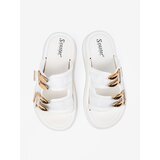 SEASTAR Flip-flops with gold buckles on the platform white | Shoptok.si