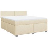  Krevet s oprugama i madracem krem 180x200 cm od tkanine | shoptok.hr