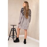 Kesi Velour dress with mocha leopard print | shoptok.hr
