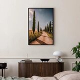  Slika - Italian cypresses (1 Part) Vertical 40x60 U crnom drvenom okviru | shoptok.hr