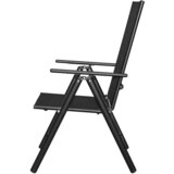  9-dijelni sklopivi vrtni blagovaonski set od aluminija crni | shoptok.hr