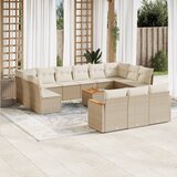 vidaXL 14-dijelni set vrtnih sofa s jastucima poliratan Bež | shoptok.hr
