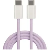 MXUC-06 cable USB-C - USB-C 1,0 m 20W purple nylon