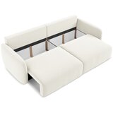 Makamii Krem baršunasti sklopiva/s prostorom za odlaganje sofa 238 cm Kalena – | shoptok.hr