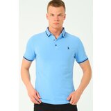Dewberry T8586 MEN'S POLO NECK T-SHIRT-LIGHT BLUE-2 | Shoptok.si