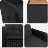  Set lounge namještaja za vrt 2 kom. Crna | shoptok.hr