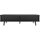 Woodman Črna TV omarica v hrastovem dekorju 178x50x40 cm Rove – | Shoptok.si