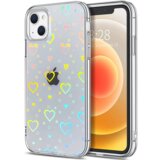 Onasi Clear Case silikonski ovitek Hologram za iPhone 14 6.1 - prozoren s srčki, (21115942) cene