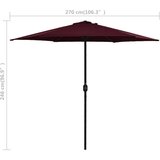  Zunanji senčnik z aluminijastim drogom 270x246 cm bordo rdeč, (20610783) | Shoptok.si