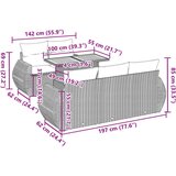 vidaXL 6-dijelni set vrtnih sofa s jastucima bež od poliratana | shoptok.hr