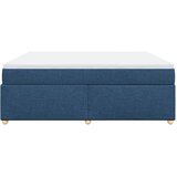  Krevet s oprugama i madracem plavi 200 x 200 cm od tkanine | shoptok.hr