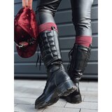 DStreet Kozaki damskie JINOVA pikowane czarne | Shoptok.si