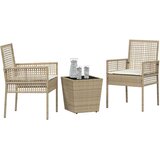 Bistro set za vrt 3 pcs Bež poliratan | Eponuda.ba